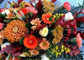 Autumn Coffin Spray